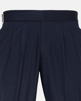 Iscen Navy Blue Formal Cotton Neapolitan Pant