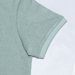 Persien Light Green Cotton Textured Polo T-Shirt - John Ellies
