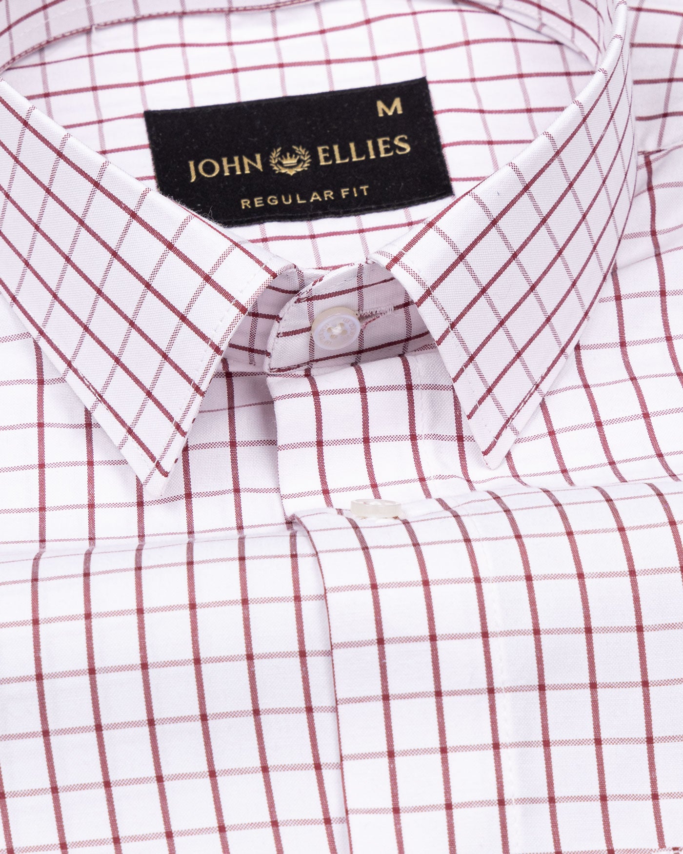 Lunova Maroon Checked Cotton Shirt - John Ellies