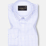 Lunova Blue Checked Cotton Shirt - John Ellies