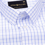 Lunova Blue Checked Cotton Shirt - John Ellies