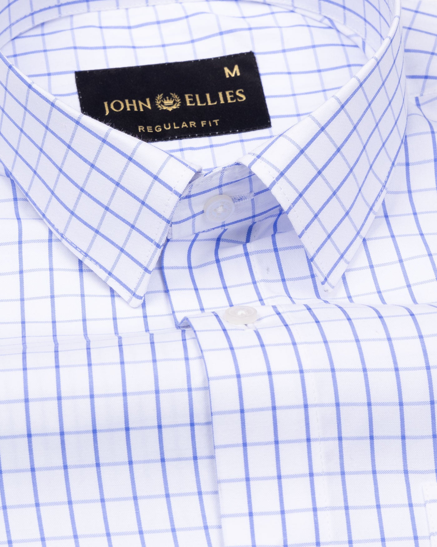 Lunova Blue Checked Cotton Shirt - John Ellies