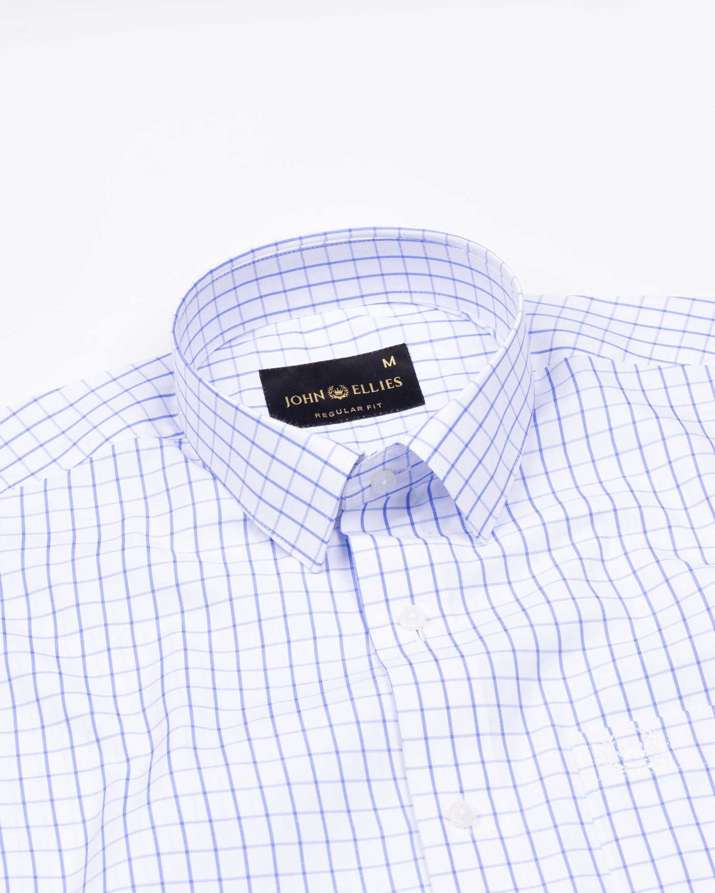 Lunova Blue Checked Cotton Shirt - John Ellies