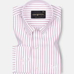 Lunova Maroon Stripes Cotton Shirt - John Ellies