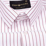 Lunova Maroon Stripes Cotton Shirt - John Ellies