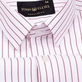 Lunova Maroon Stripes Cotton Shirt - John Ellies