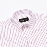 Lunova Maroon Stripes Cotton Shirt - John Ellies