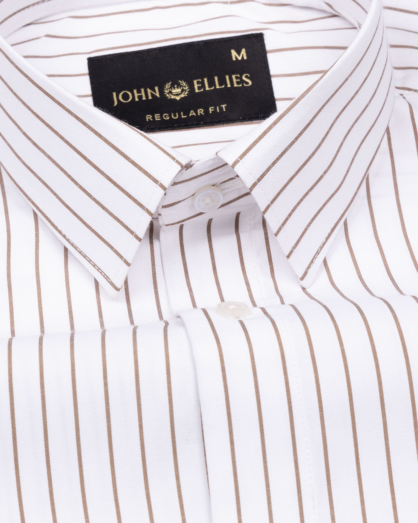 Lunova Brown Stripes Cotton Shirt - John Ellies