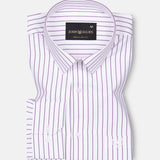 Lunova Purple Stripes Cotton Shirt - John Ellies