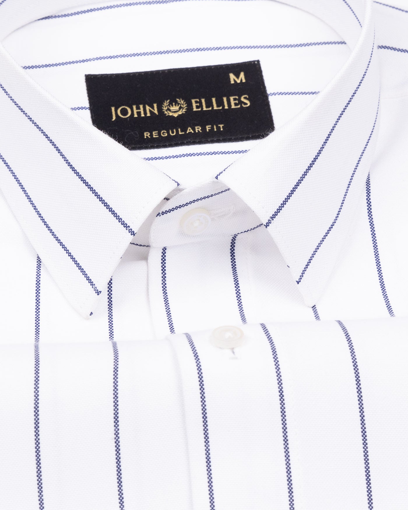 Fabroza White Stripe Oxford Cotton Shirt - John Ellies