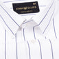 Fabroza White Stripe Oxford Cotton Shirt - John Ellies