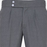 Vittorio Silver Checked Formal Single Pleated Italian Pant - John Ellies