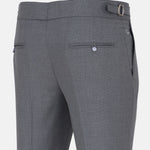 Vittorio Silver Checked Formal Single Pleated Italian Pant - John Ellies