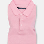 Persien Soft Pink Cotton Textured Polo T-Shirt - John Ellies