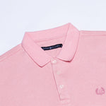 Persien Soft Pink Cotton Textured Polo T-Shirt - John Ellies