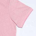 Persien Soft Pink Cotton Textured Polo T-Shirt - John Ellies