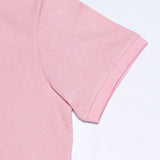 Persien Soft Pink Cotton Textured Polo T-Shirt - John Ellies