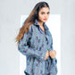 Elan Blue Check Linen Women Shirt - John Ellies