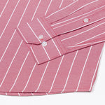 Fabroza Maroon Stripe Oxford Cotton Shirt - John Ellies