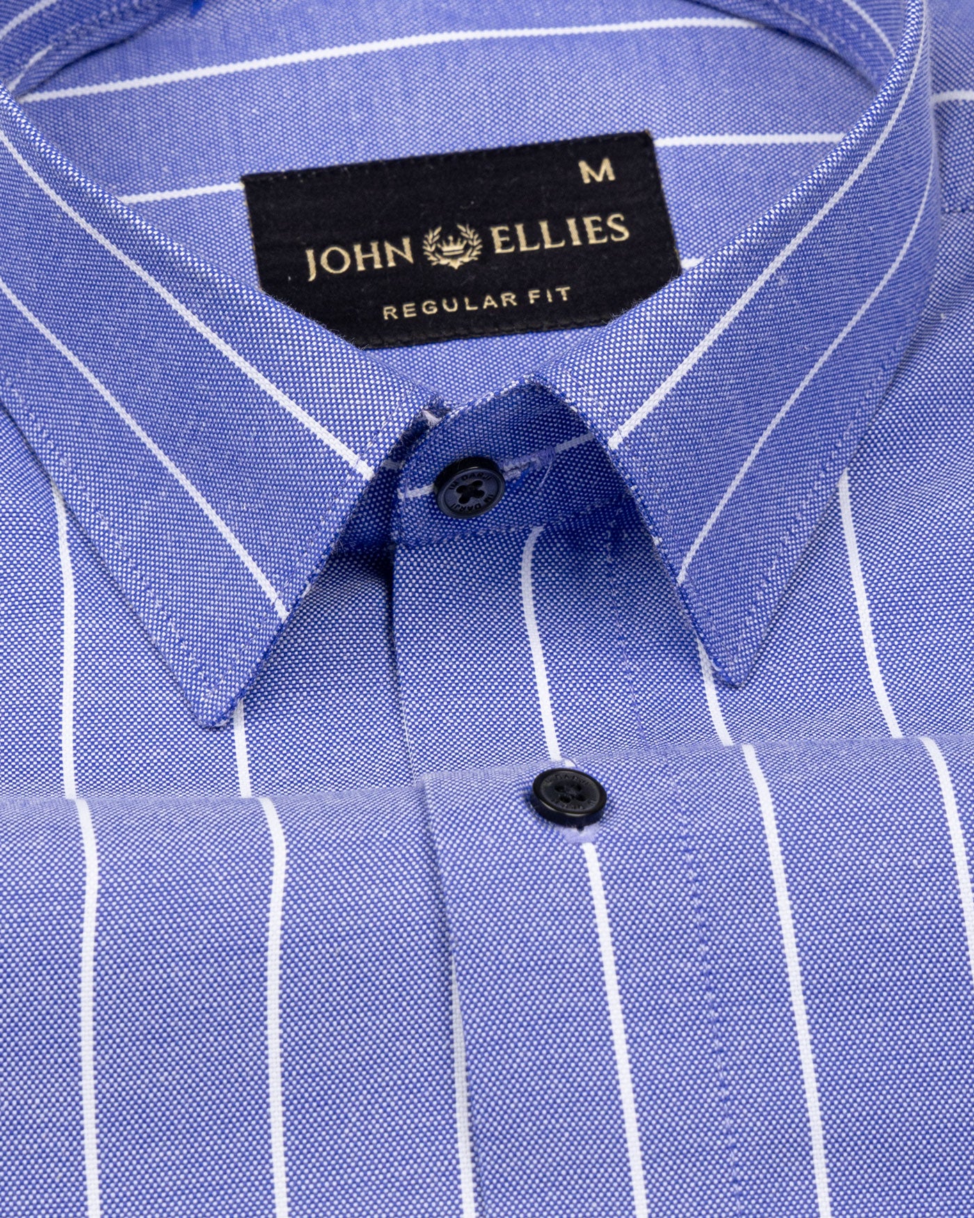 Fabroza Blue Stripe Oxford Cotton Shirt - John Ellies