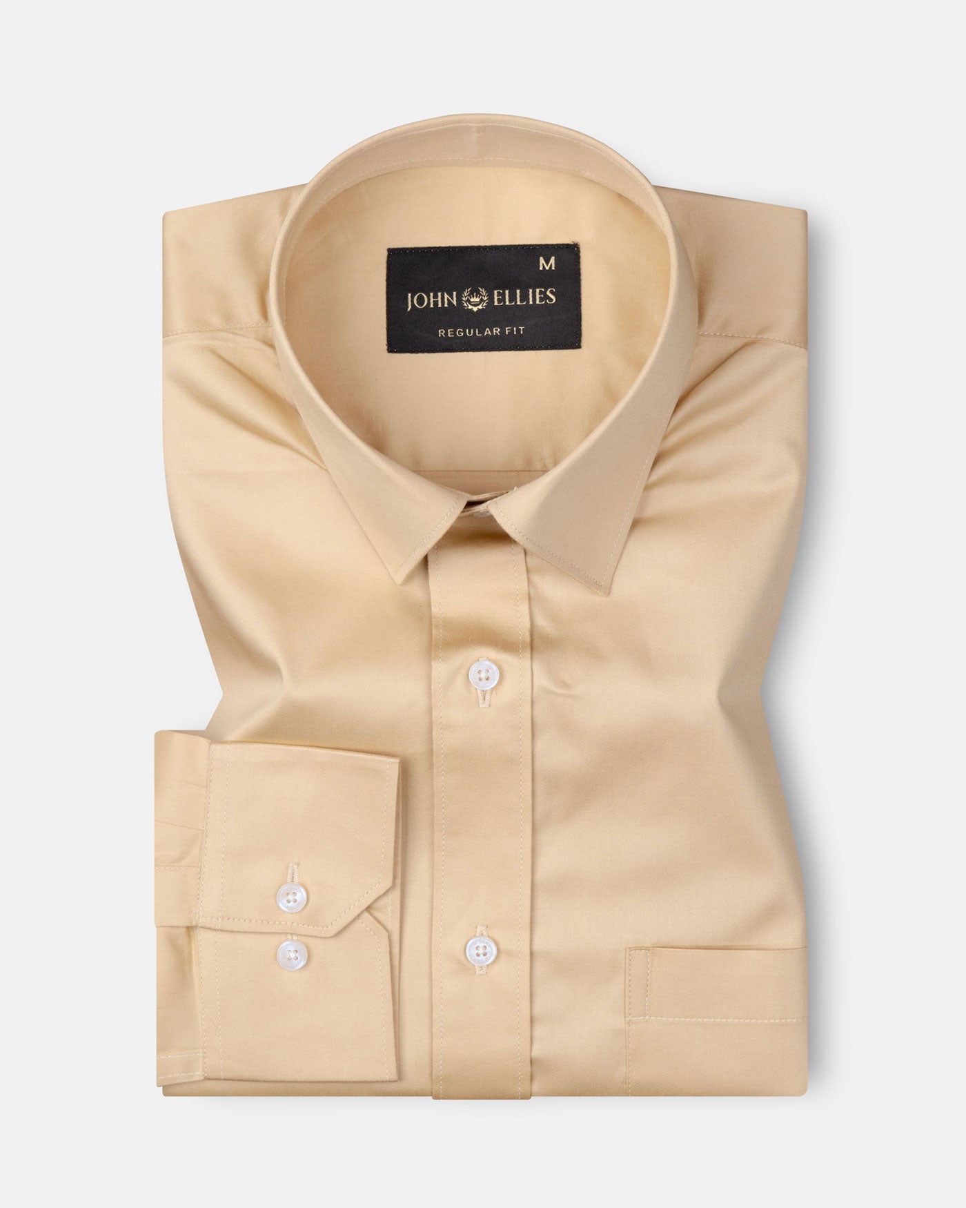 Frendix Sand Front Placket Giza Cotton Shirt - John Ellies