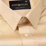 Frendix Sand Front Placket Giza Cotton Shirt - John Ellies