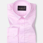 Frendix Pink Front Placket Giza Cotton Shirt - John Ellies