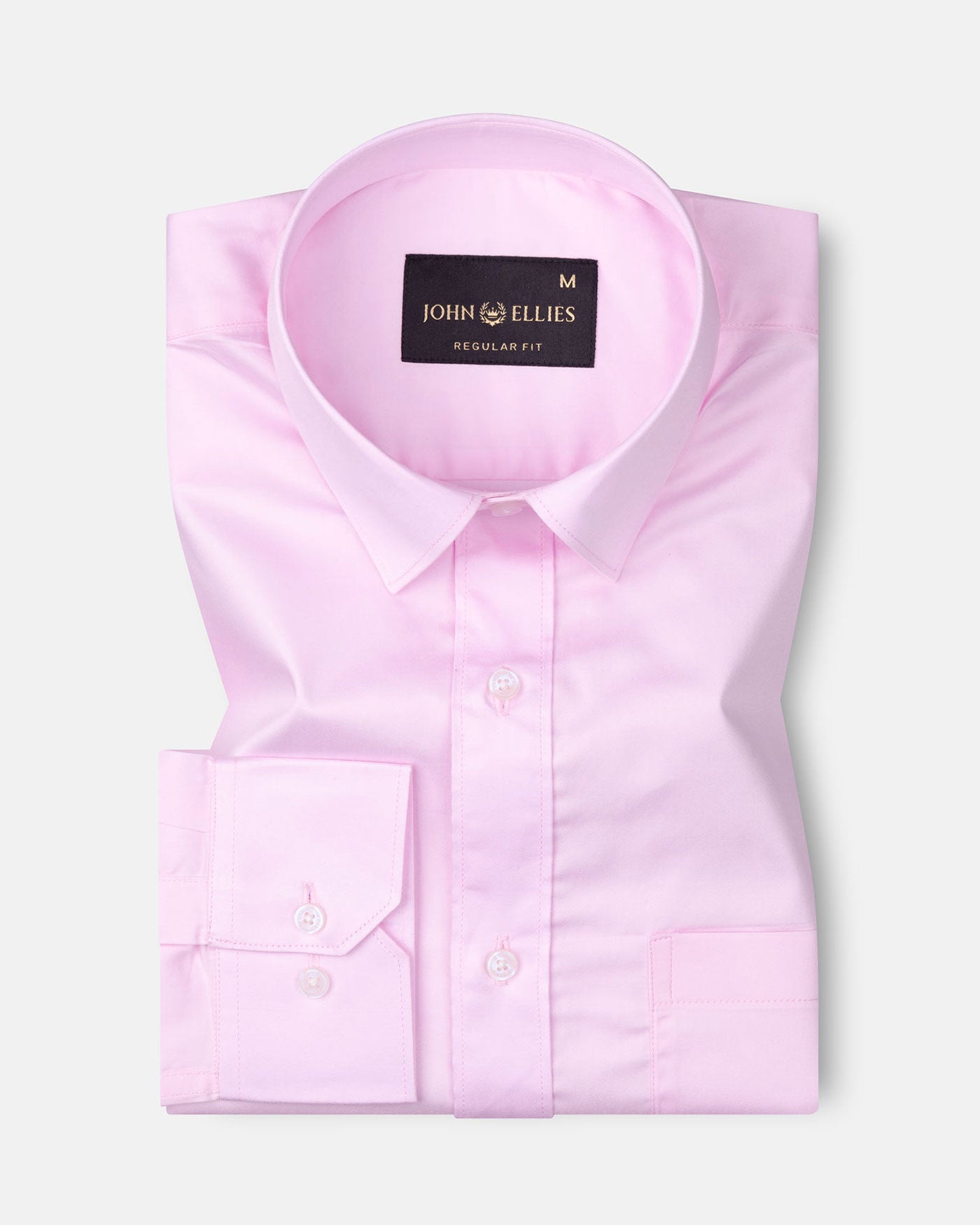 Frendix Pink Front Placket Giza Cotton Shirt - John Ellies