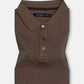 Persien Brown Cotton Textured Polo T-Shirt - John Ellies