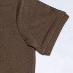 Persien Brown Cotton Textured Polo T-Shirt - John Ellies
