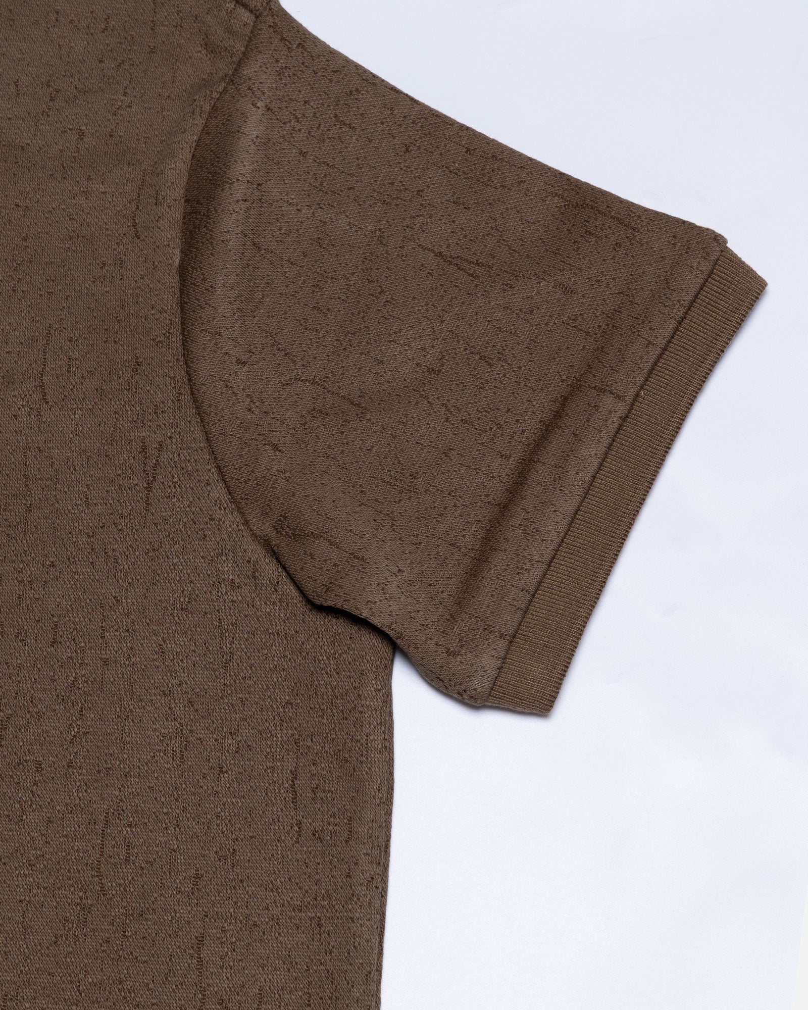 Persien Brown Cotton Textured Polo T-Shirt - John Ellies