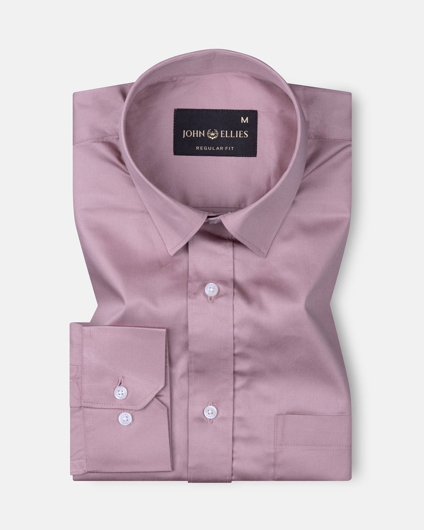 Frendix Dusky Pink Front Placket Giza Cotton Shirt - John Ellies