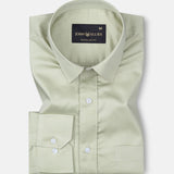 Frendix Olive Front Placket Giza Cotton Shirt - John Ellies