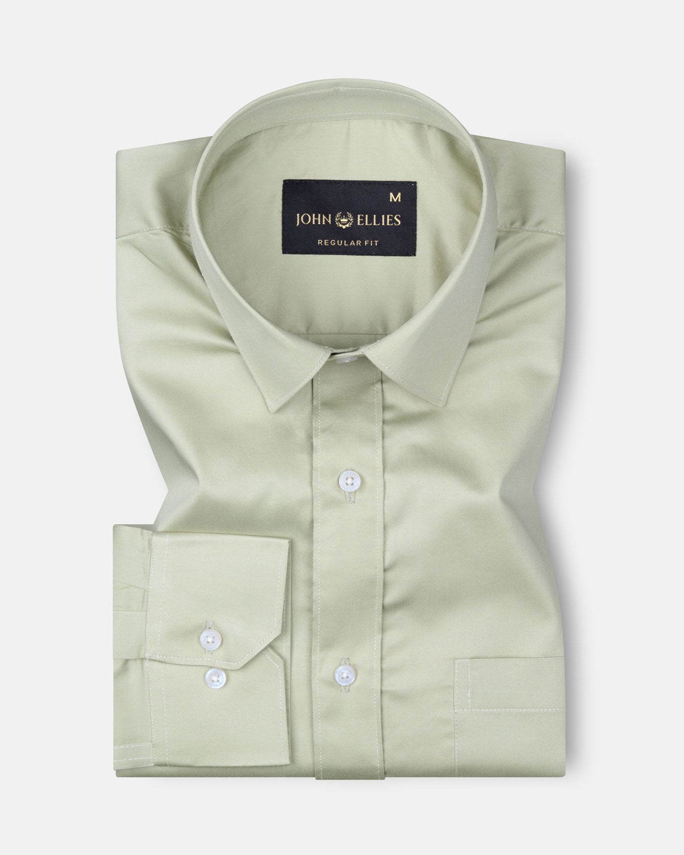 Frendix Olive Front Placket Giza Cotton Shirt - John Ellies