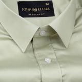 Frendix Olive Front Placket Giza Cotton Shirt - John Ellies