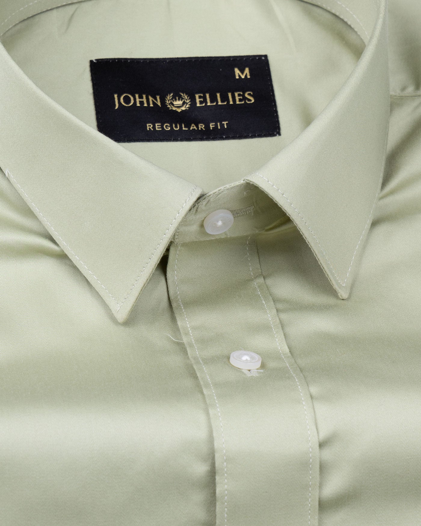 Frendix Olive Front Placket Giza Cotton Shirt - John Ellies