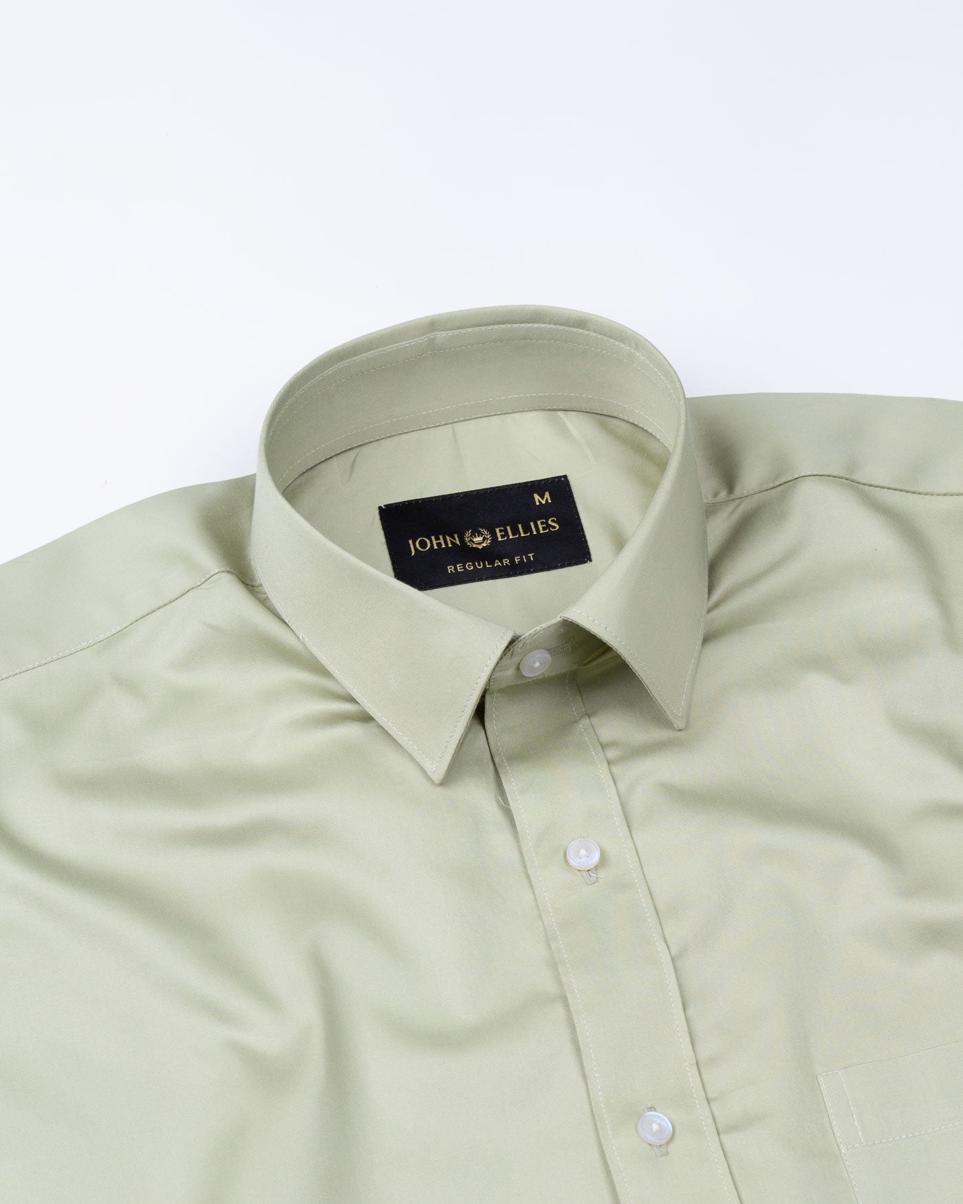 Frendix Olive Front Placket Giza Cotton Shirt - John Ellies