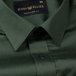 Frendix Green Front Placket Giza Cotton Shirt - John Ellies