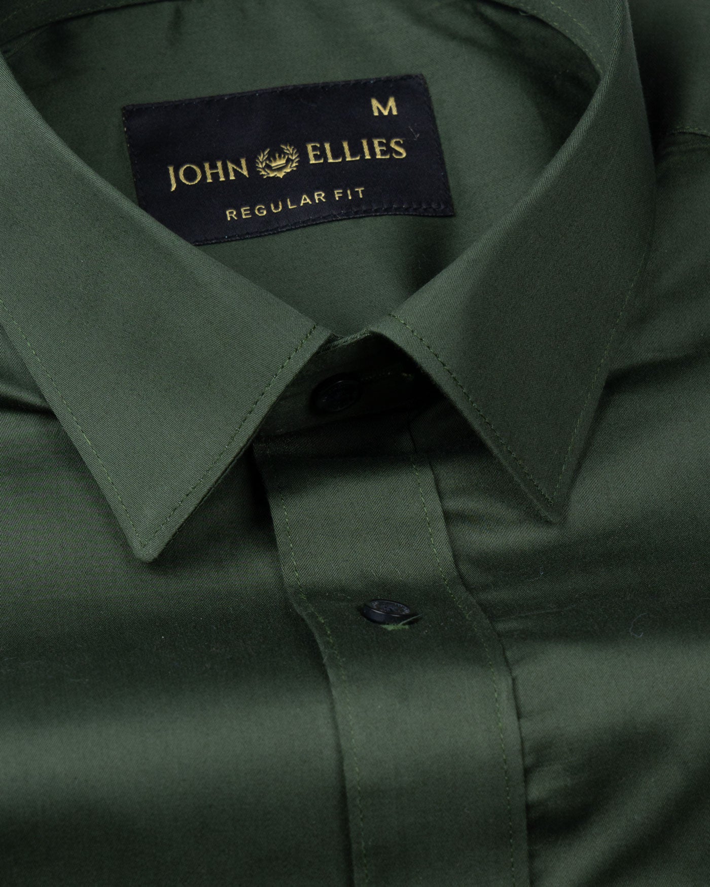 Frendix Green Front Placket Giza Cotton Shirt - John Ellies