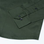 Frendix Green Front Placket Giza Cotton Shirt - John Ellies