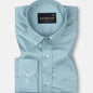 Frendix Powder Green Front Placket Giza Cotton Shirt - John Ellies