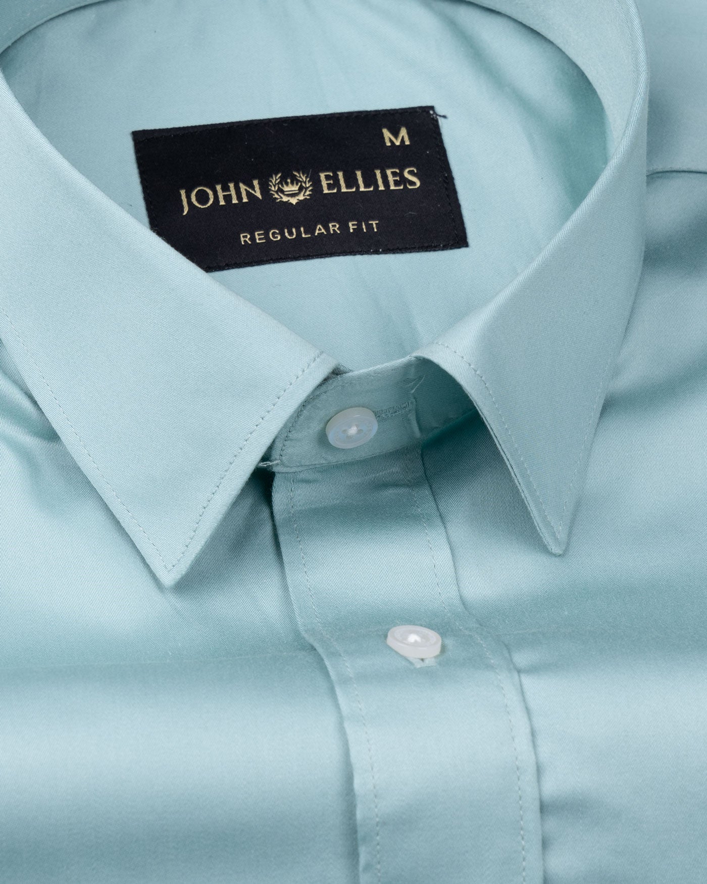 Frendix Powder Green Front Placket Giza Cotton Shirt - John Ellies