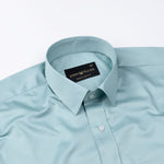 Frendix Powder Green Front Placket Giza Cotton Shirt - John Ellies