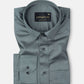 Frendix Teal Front Placket Giza Cotton Shirt - John Ellies