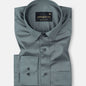 Frendix Teal Front Placket Giza Cotton Shirt - John Ellies