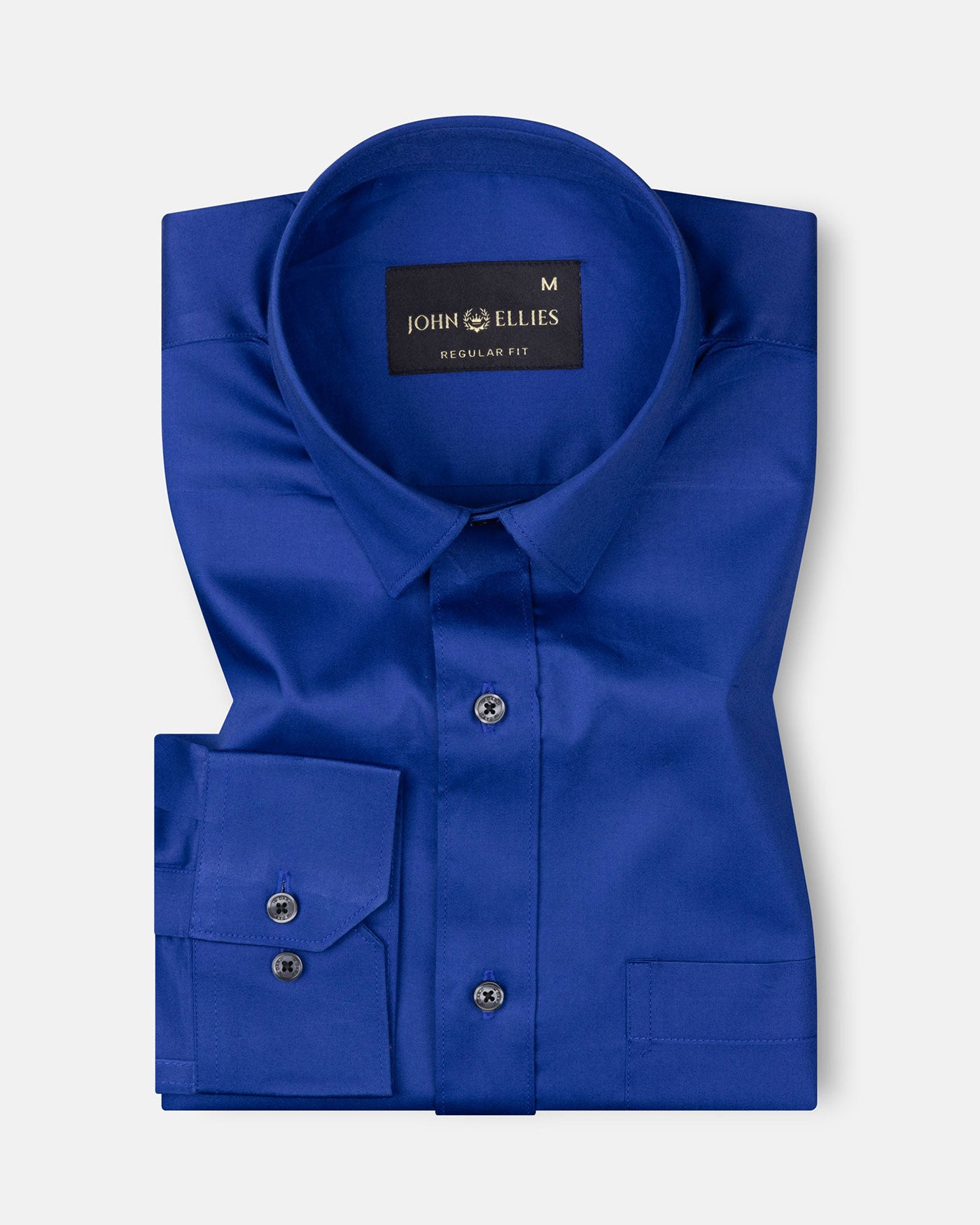 Frendix Blue Front Placket Giza Cotton Shirt - John Ellies