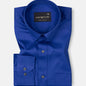 Frendix Blue Front Placket Giza Cotton Shirt - John Ellies