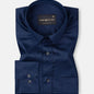 Frendix Navy Blue Front Placket Giza Cotton Shirt - John Ellies