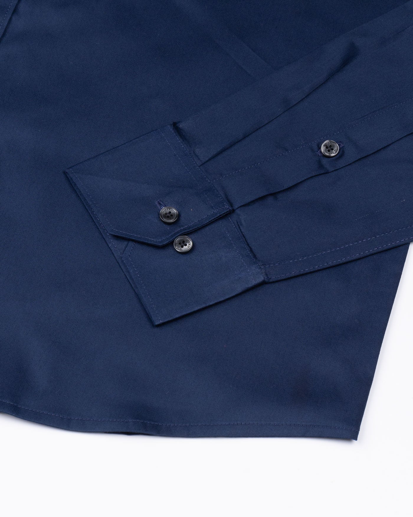 Frendix Navy Blue Front Placket Giza Cotton Shirt - John Ellies