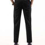 Vittorio Black Checked Formal Single Pleated Italian Pant